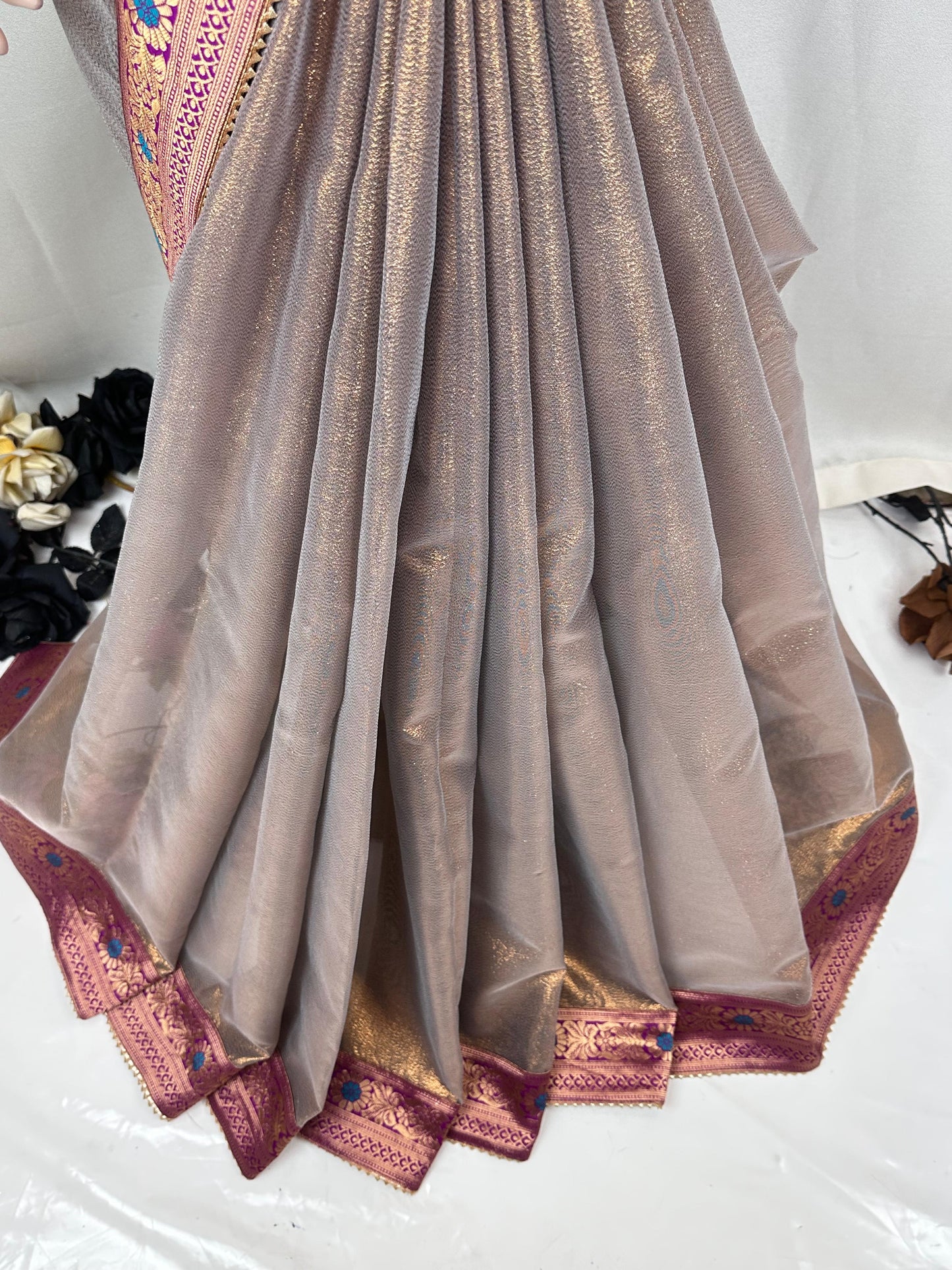 Premium Indian Lama Silk Saree