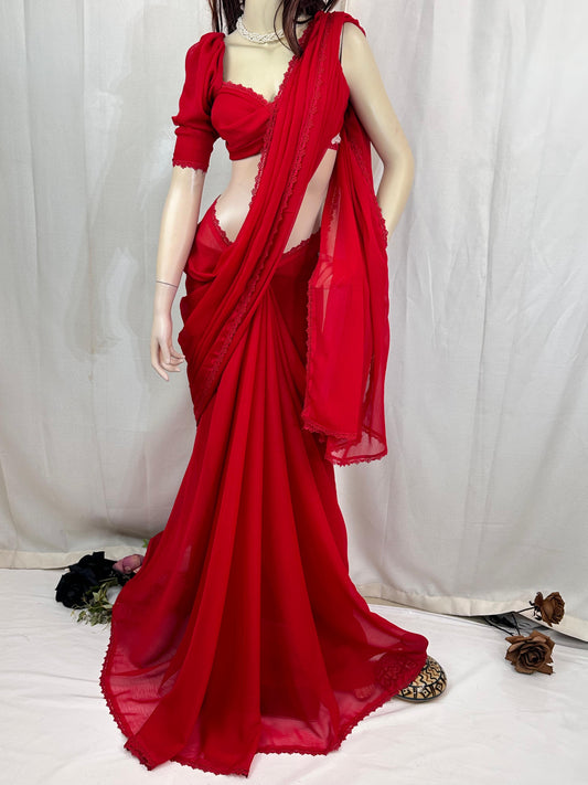 Premium Indian Chiffon Georgette Saree