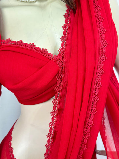 Premium Indian Chiffon Georgette Saree
