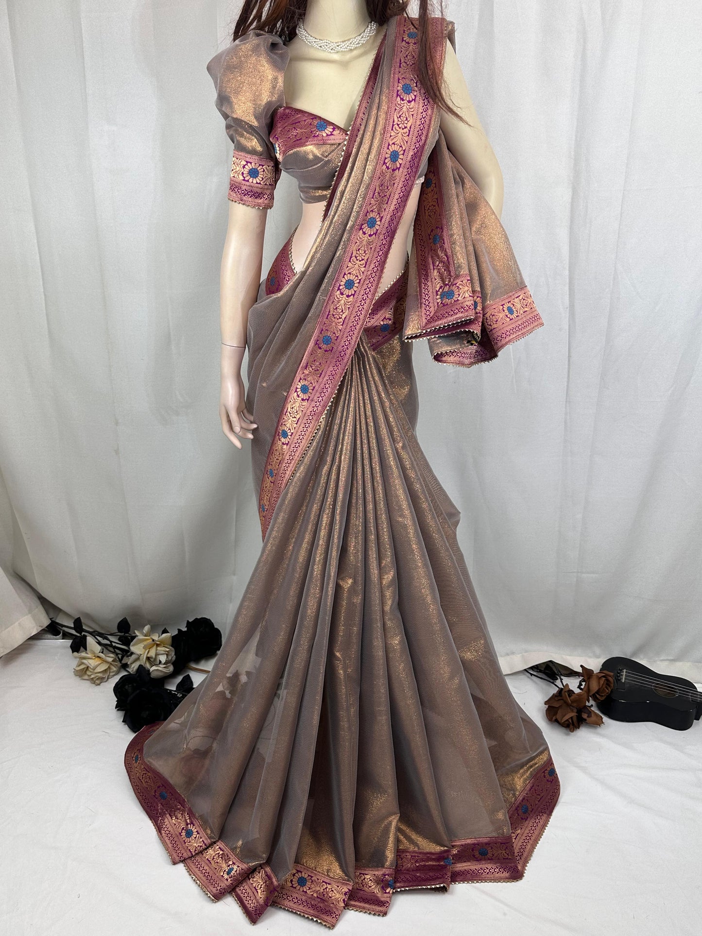 Premium Indian Lama Silk Saree
