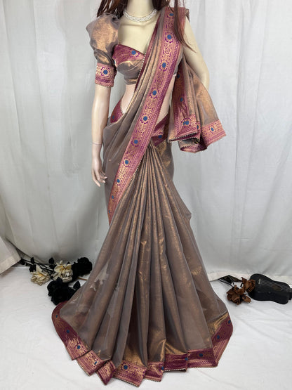 Premium Indian Lama Silk Saree