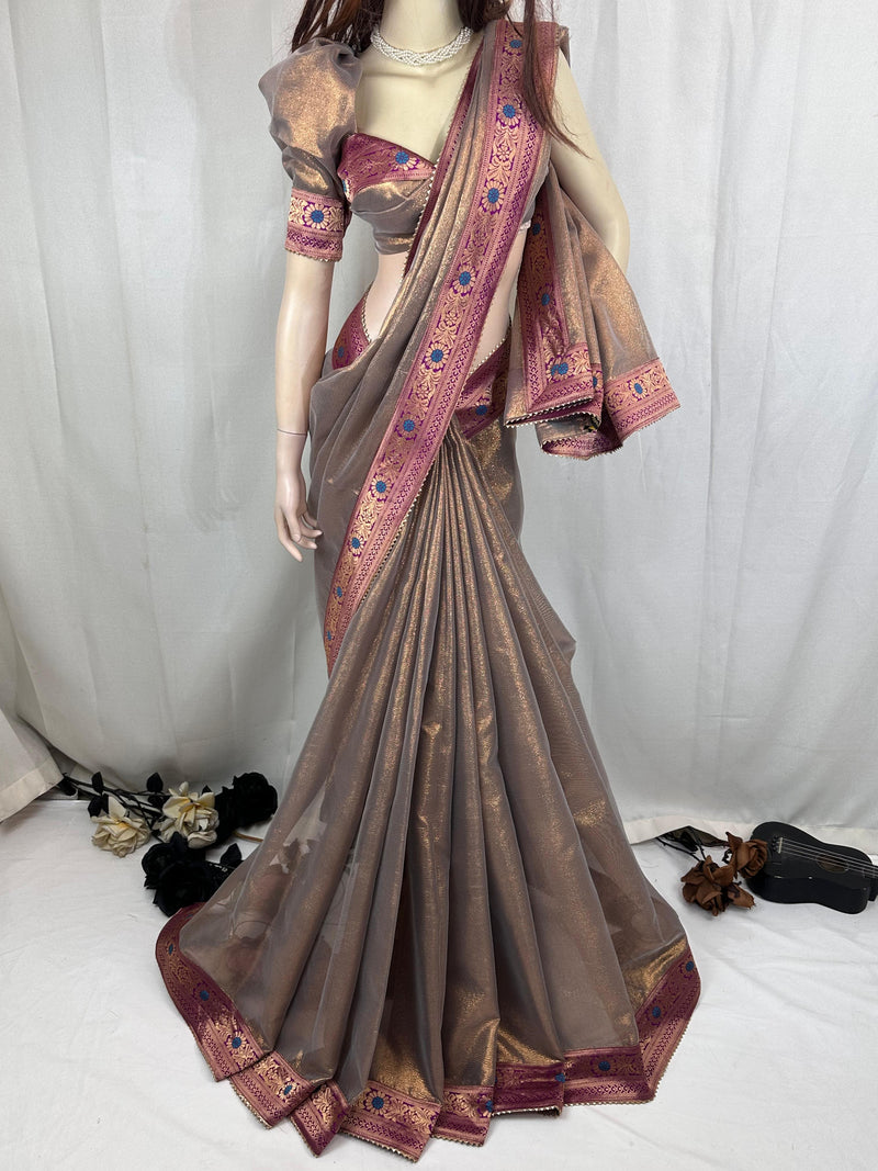 Premium Indian Lama Silk Saree