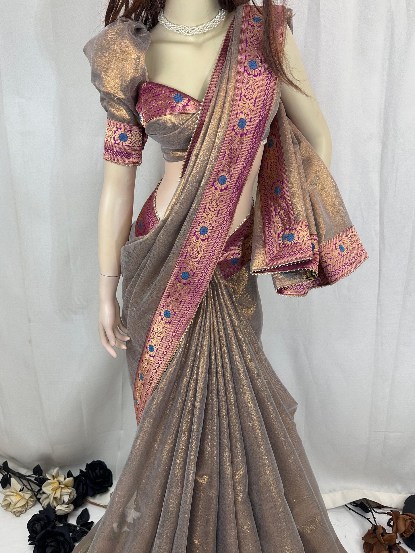 Premium Indian Lama Silk Saree