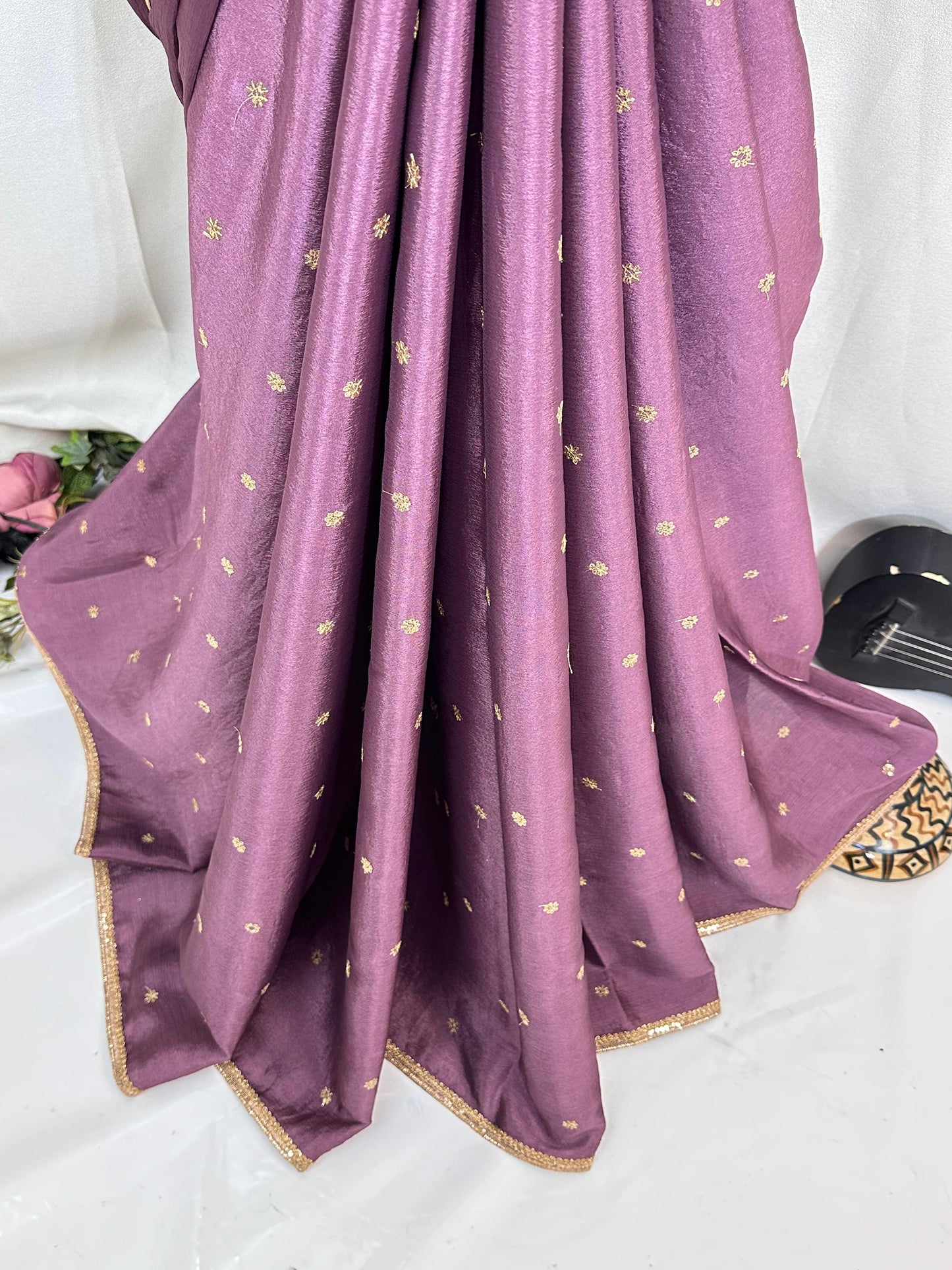 Premium Quality Indian Chinon Silk Saree