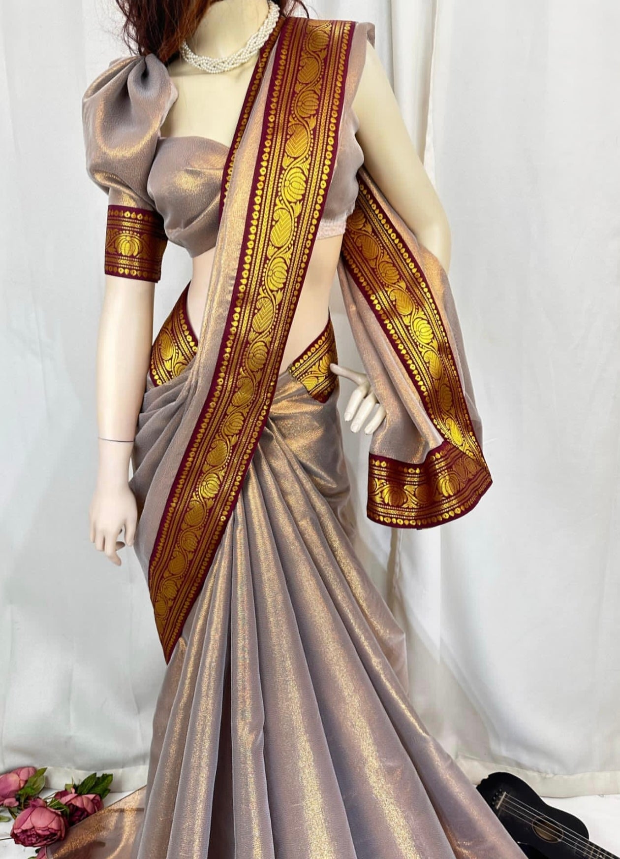 Premium Indian Lama Silk Saree